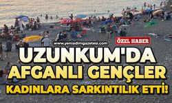 Azunkum'da Afganlı gençler kadınlara sarkıntılık etti!