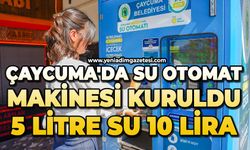 Çaycuma'da su otomat makinesi kuruldu:5 litre su 10 lira