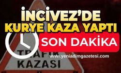 İncivez'de hareketlilik: Kurye kaza yaptı
