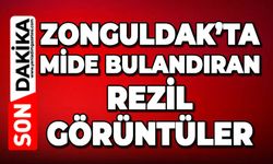 Zonguldak'ta mide bulandıran rezil görüntüler