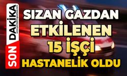Sızan gazdan etkilenen 15 işçi hastanelik oldu