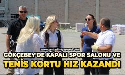Gökçebey'de kapalı spor salonu ve tenis kortu hız kazandı
