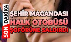 Şehir magandası halk otobüs şoförüne saldırdı