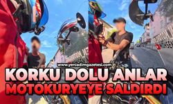 Korku dolu anlar: Motokuryeye saldırdı