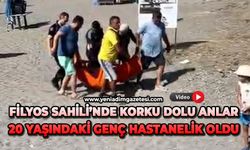 Filyos sahilinde korku dolu anlar: 20 yaşındaki genç hastanelik oldu