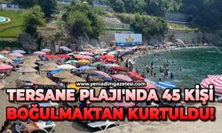 Tersane Plajı'nda 45 kişinin boğulmaktan kurtuldu!