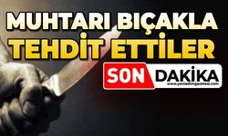 Muhtarı bıçakla tehdit ettiler