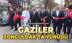 Gaziler Zonguldak'ta yürüdü