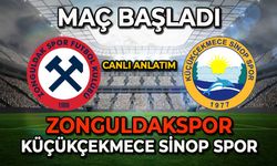 Zonguldakspor-Küçükçekmece Sinop Spor karşılaması başladı