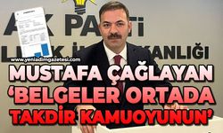 Mustafa Çağlayan: “Belgeler ortada, takdir kamuoyunun”