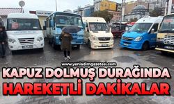 Kapuz dolmuş durağında hareketli dakikalar