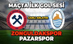 Zonguldakspor-Pazarspor maçında ilk gol sesi