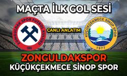 Zonguldakspor-Küçükçekmece Sinop Spor karşılaşmasında ilk gol sesi