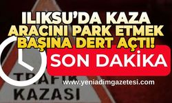 Ilıksu’da kaza: Aracını park etmek başına dert açtı!