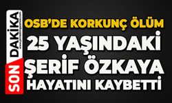 OSB'de korkunç ölüm: 25 yaşındaki işçi hayatını kaybetti
