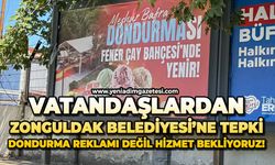 Vatandaşlardan Zonguldak Belediyesi’ne tepki: Dondurma reklamı değil hizmet bekliyoruz!