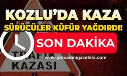 Kozlu'da kaza: Sürücüler küfür yağdırdı!
