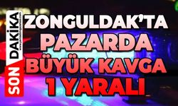 Pazarda büyük kavga: 1 kişi yaralandı