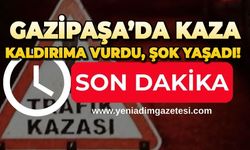 Gazipaşa'da kaza: Kaldırıma vurdu, şok yaşadı!