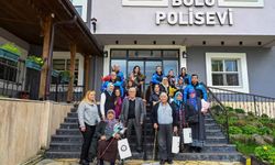Bolu'da polis eşleri yaşlılarla bir araya geldi