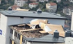 Fırtına KYK kız öğrenci yurdunun çatısını söktü