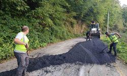 Gölyaka'da köy yollarında kış hazırlığı