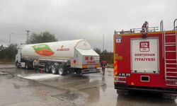 LPG yüklü tırda yangın