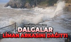 Dalgalar liman arkasını dağıttı