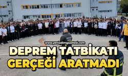 Deprem tatbikatı gerçeğini aratmadı