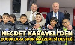 Necdet Karaveli'den çocuklara spor malzemesi desteği