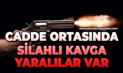 Cadde ortasında silahlı kavga: Yaralılar var