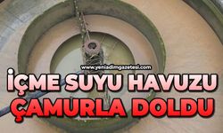 İçme suyu havuzu çamurla doldu