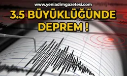 AFAD duyurdu: 3.5 büyüklüğünde deprem