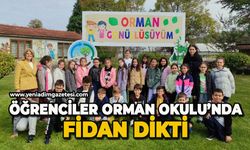 Öğrenciler Orman Okulu'nda fidan dikti