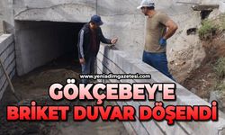 Gökçebey'e briket duvar döşendi