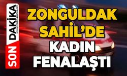 Zonguldak Sahil'de kadın fenalaştı!