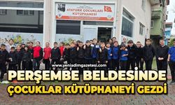 Perşembe beldesinde çocuklar kütüphaneyi gezdi