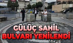 Gülüç sahil bulvarı yenilendi