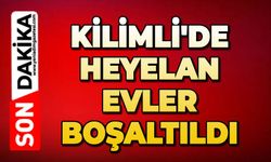 Kilimli'de heyelan: Evler boşaltıldı