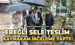 Ereğli sele teslim: Kaymakam inceleme yaptı