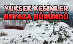 Yüksek kesimler beyaza büründü