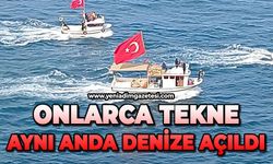 Onlarca tekne aynı anda denize açıldı