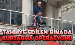 Tahliye edilen binada kurtarma operasyonu