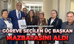 Göreve seçilen üç başkan mazbatasını aldı