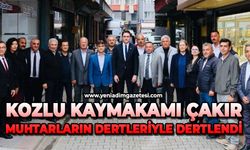 Kozlu Kaymakamı Çakır muhtarların dertleriyle dertlendi