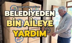 Belediye bin aileye yardımda bulunuyor