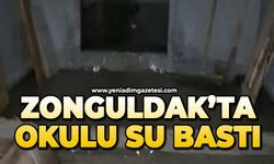 Zonguldak'ta okulu su bastı