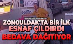 Zonguldak'ta bir ilk: Esnaf çıldırdı bedava dağıtıyor