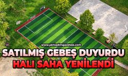 Satılmış Gebeş duyurdu: Halı saha yenilendi