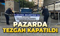 Pazarda tezgah kapatıldı
